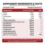 Vlado's Himalayan Organics, Testosterone Booster with Tribulus Ashwagandha Zinc - 60 Veg Tablets