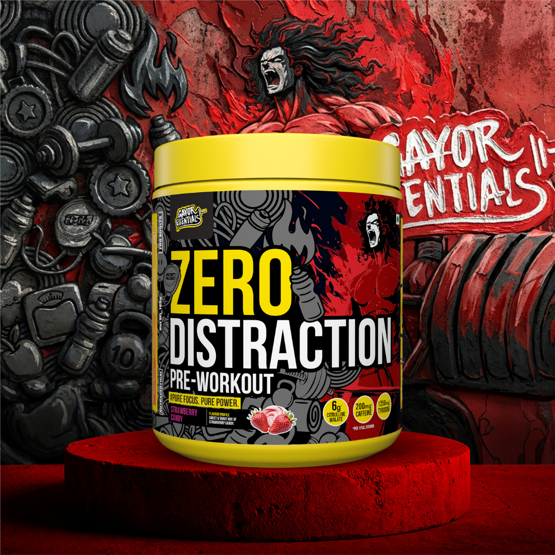 Gayor Essentials Zero Distraction Pre-Workout Powder 169g | 200mg Caffeine | 6g Citrulline
