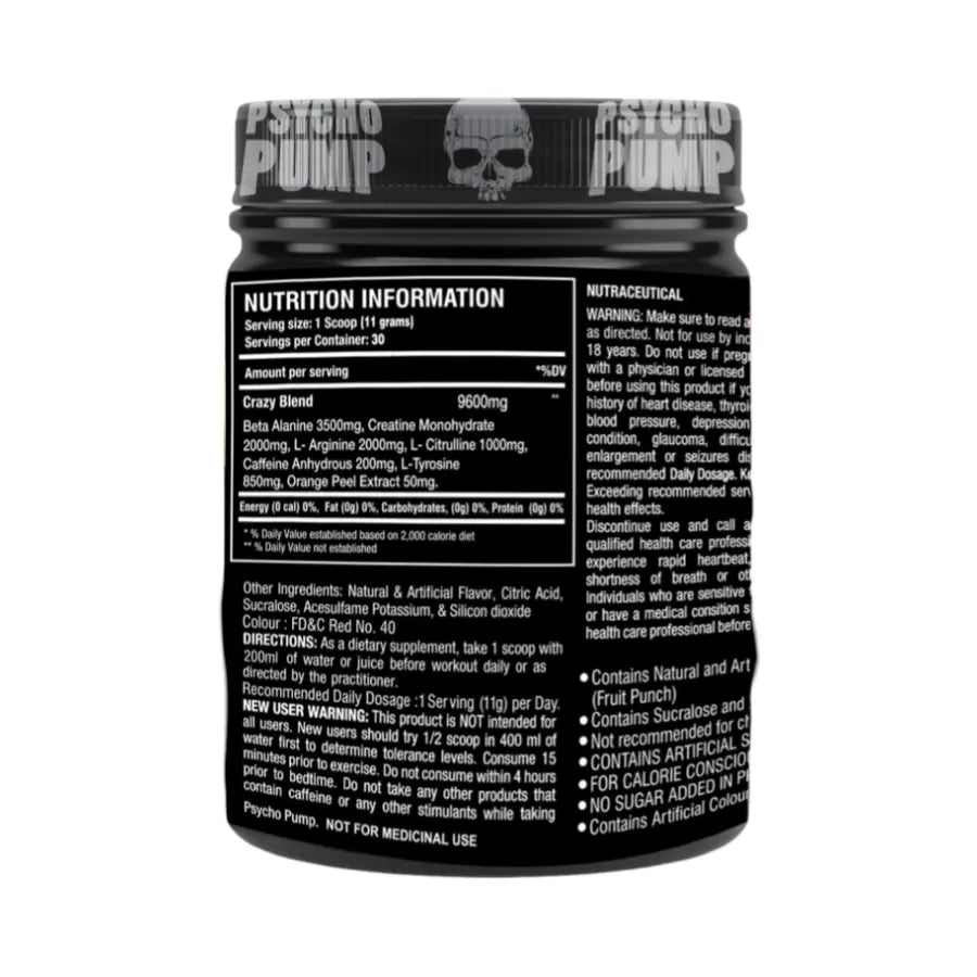 One Science Psycho Pump Pre Workout - 30 Servings - Nutristar