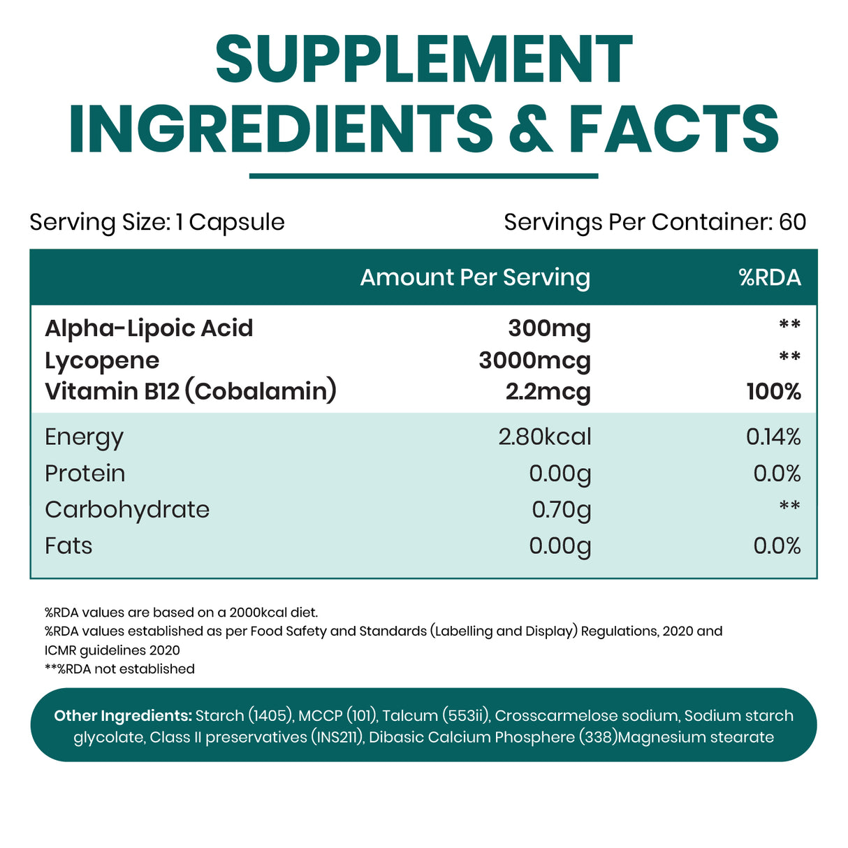 Vlado's Himalayan Organics, Alpha Lipoic Acid, 300mg - 60 Veg Capsules