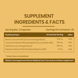 Vlado's Himalayan Organics Curcumin 1600mg with Piperine | 60 Capsules | Joint Support Supplement