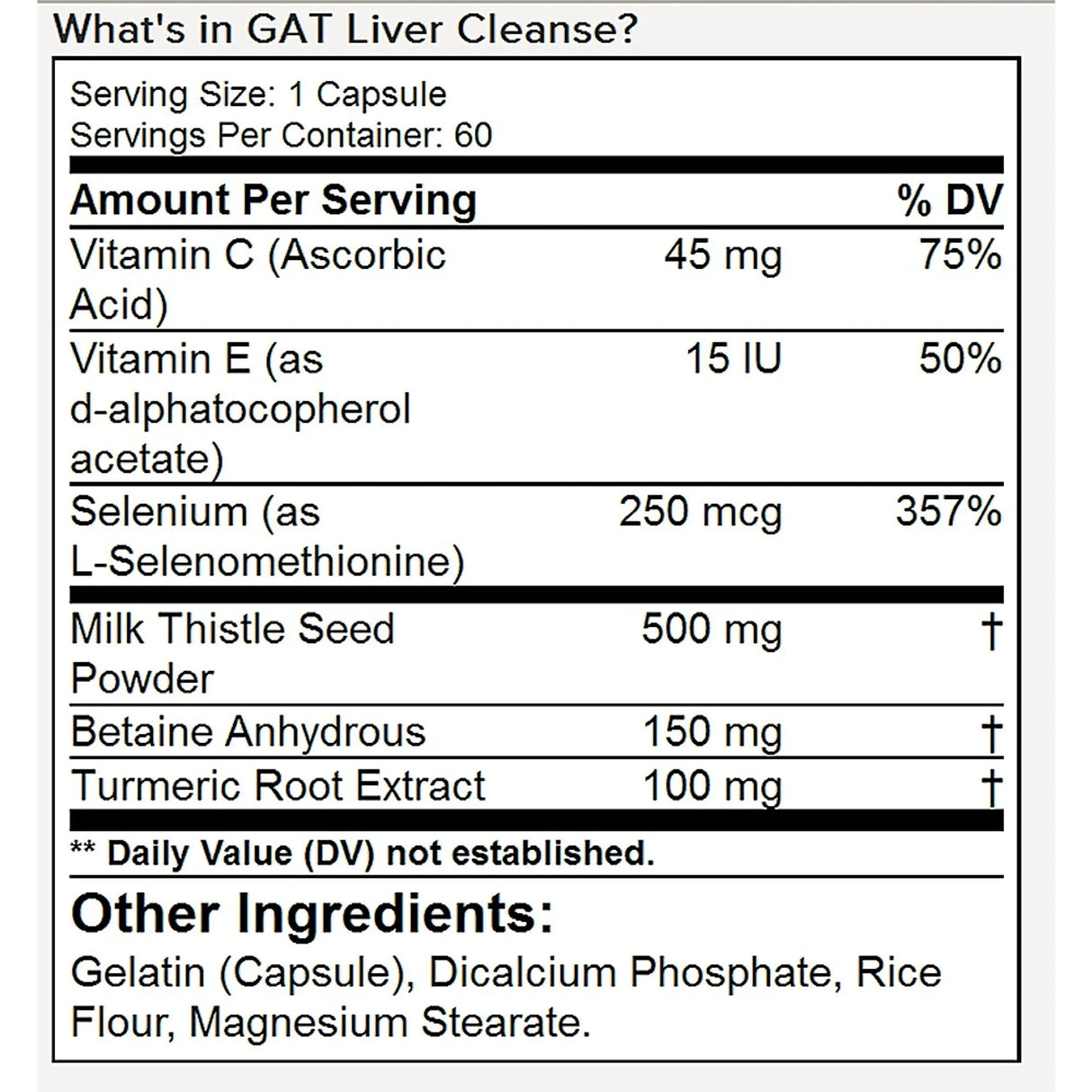 GAT Liver Cleanse - 60 Capsules