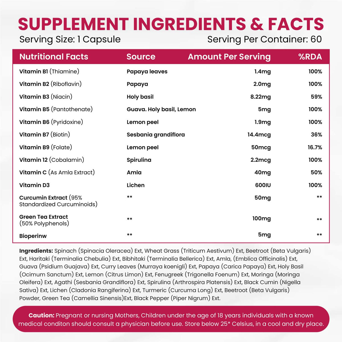 Vlado's Himalayan Organics, Collagen Builder with Biotin Vitamin C - 60 Capsules