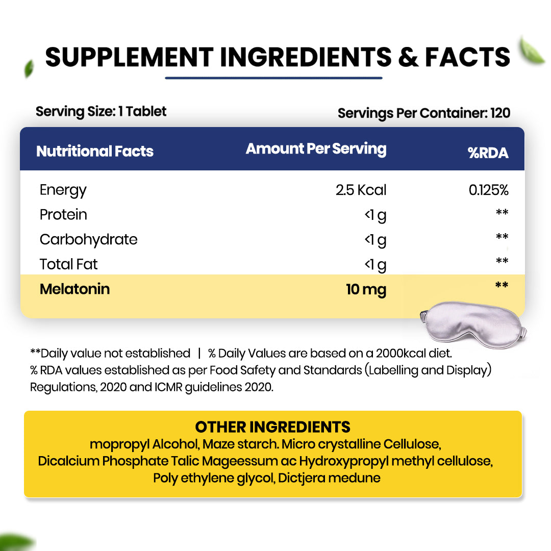 Vlado's Himalayan Organics, Melatonin, 10mg - 120 Tablets