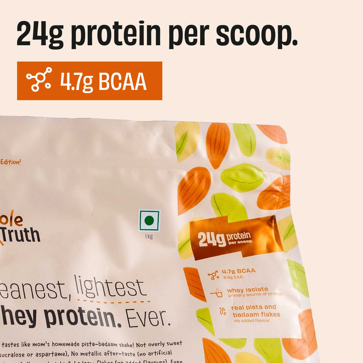 The Whole Truth 24g Whey Protein Concentrate - 1kg