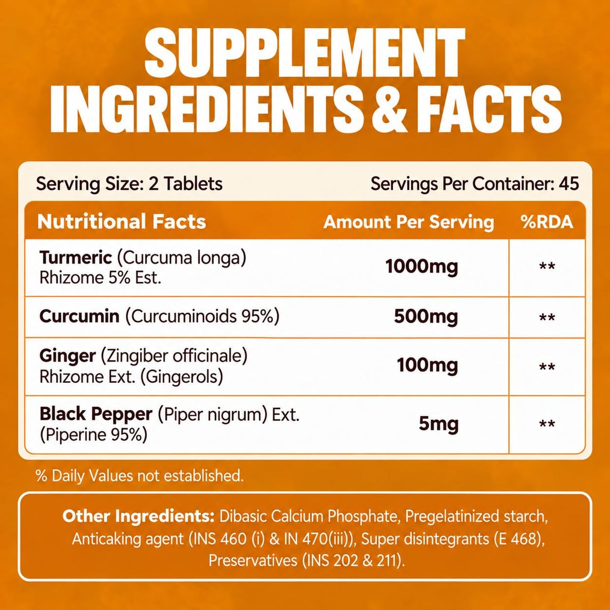 Vlado's Himalayan Organics, Curcumin with Biopiperine, 1500mg - 90 Veg Tablets