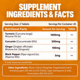Vlado's Himalayan Organics, Curcumin with Biopiperine, 1500mg - 90 Veg Tablets