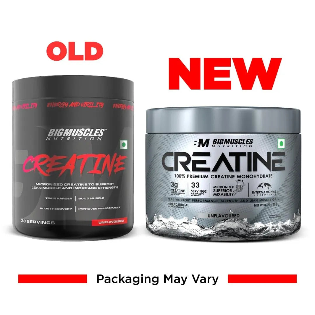 Big Muscles Nutrition Micronised Creatine Monohydrate Powder 100g - 33 Servings