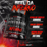 Black Beast Big Daddy Inferno Pre-Workout | Citrulline Malate & Beta Alanine | 300g