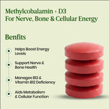 Vlado's Himalayan Organics Vitamin B12 1500mcg with Vitamin D3 | 60 Tablets | Energy & Nervous System Support