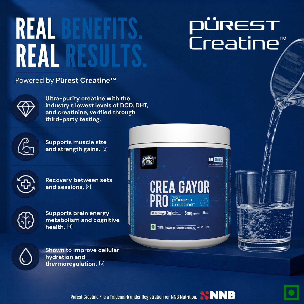 Gayor Essentials Crea Gayor Pro Creatine Monohydrate Powder | 300g