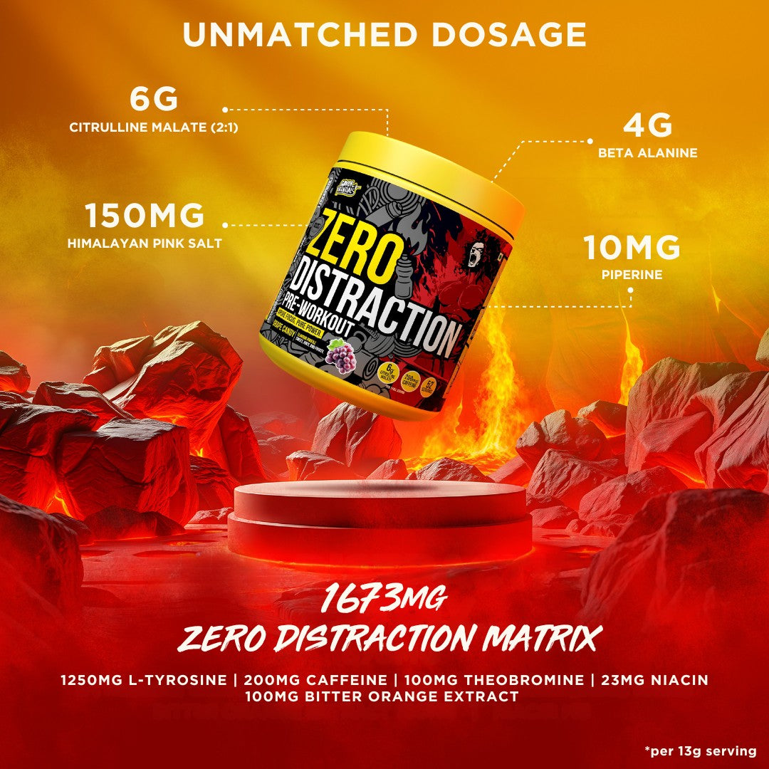 Gayor Essentials Zero Distraction Pre-Workout Powder 169g | 200mg Caffeine | 6g Citrulline