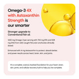 YourHappyLife Omega-3 4X Strength | 743mg EPA, 528mg DHA & Astaxanthin | 50 Softgels