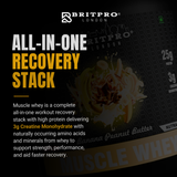 BRITPRO London Muscle Whey Protein Powder - 2kg | 44 Servings (INDIAN)
