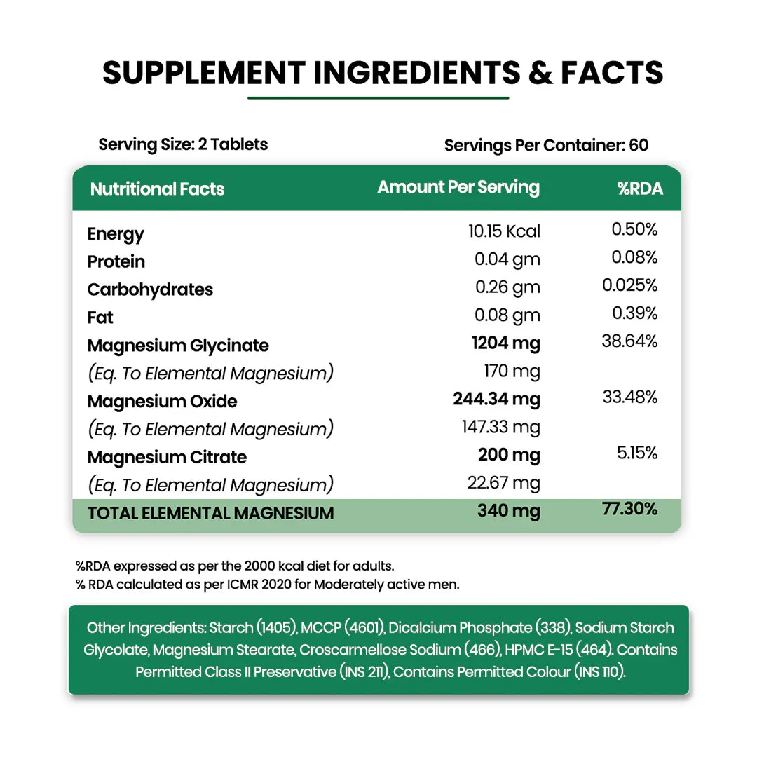 Vlado's Himalayan Organics, Magnesium Complex Citrate Glycinate Oxide, 1660mg - 120 Veg Tablets