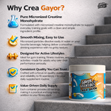 Gayor Essentials Crea-Gayor Micronised Creatine Monohydrate 114g | 30 Servings