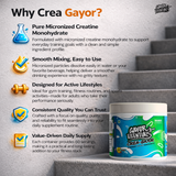 Gayor Essentials Crea-Gayor Micronised Creatine Monohydrate 228g | 60 Servings