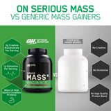 Optimum Nutrition (ON) Serious Mass 6.6 Lbs + Nutristar Micronized CREA Gold Creatine Monohydrate 250g (83 Servings) - Extreme Mass Gain Stack