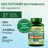 Himalayan Organics Multivitamin with Probiotics | 180 Tablets | Daily Nutrition & Immunity Support