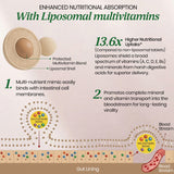 Vlado's Himalayan Organics Liposomal Multivitamin for Women | 60 Veg Capsules | Energy, Immunity, Hair Skin & Nails Support