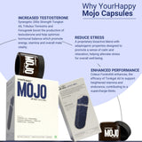 YourHappyLife MOJO Testosterone Supplement for Men | Fenugreek, L-Arginine & Tribulus | 30 Capsules