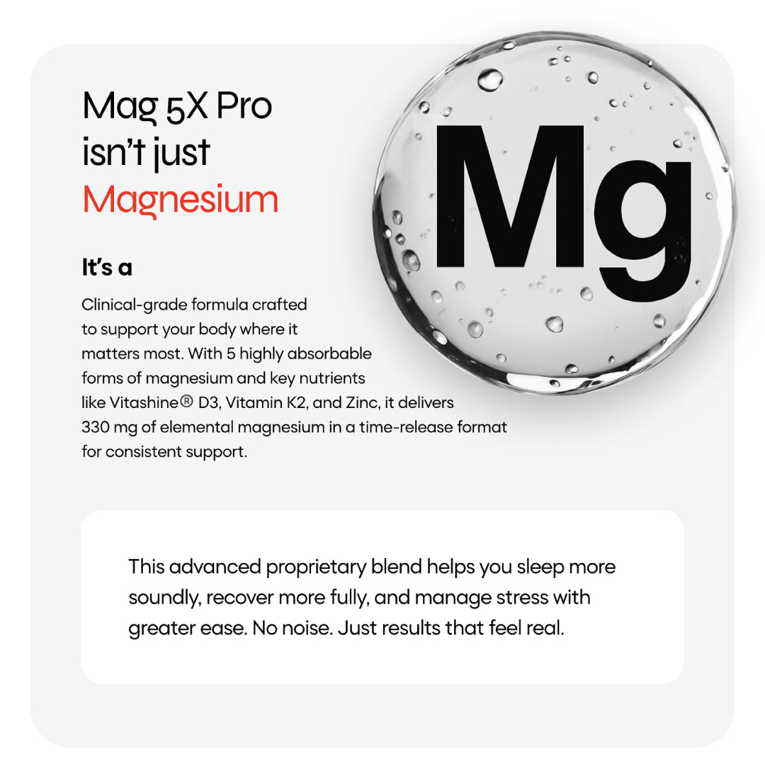 YourHappyLife Magnesium 5X Pro | 5 Forms of Magnesium with Vitamin D3, K2 & Zinc | 60 Vegan Capsules