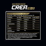 Nutristar Micronized CREA Gold Creatine Monohydrate 250g - 83 Servings - Nutristar