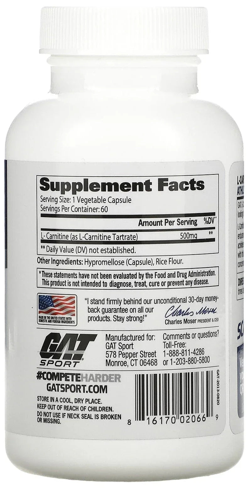 gat l-carnitine Buy Sport Essentials L-Carnitine, 60 Capsules Online Supplementation with NAD+ and رينو Please Select: Box Only/ Push Set:Drip Set (butterfly) w/ Vit C