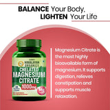Vlado's Himalayan Organics Magnesium Citrate 1000mg | 60 Veg Capsules | Muscle Relaxation & Sleep Support