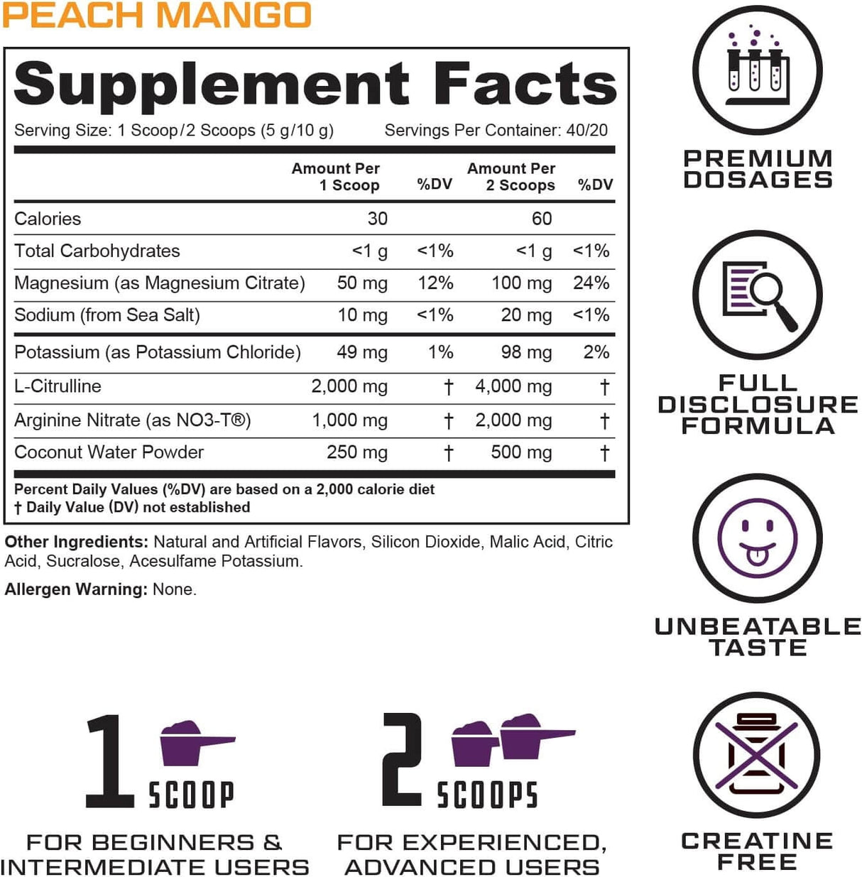 Cutler Nutrition Amplify 2.0 Muscle Pump Pre -Workout - 40 Servings