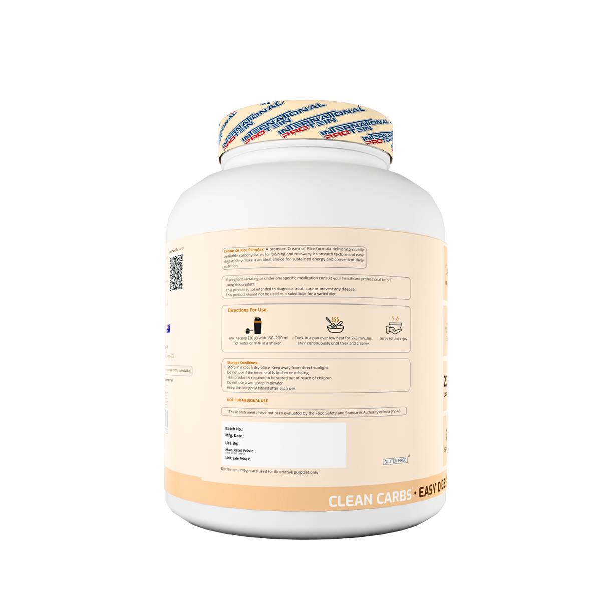 International Protein Cream of Rice | Premium Rice Cereal Powder | Easy Digesting Clean Carbohydrate | 2kg (66 Servings)