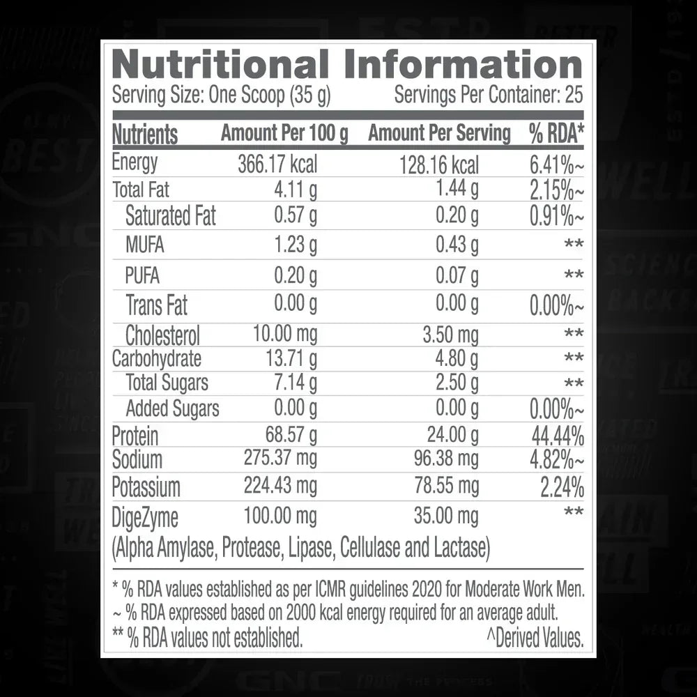 GNC Pro Performance 100% Whey Protein 2 Lbs + Nutristar Micronized CREA Gold Creatine Monohydrate 250g (83 Servings) - Lean Muscle Starter Stack
