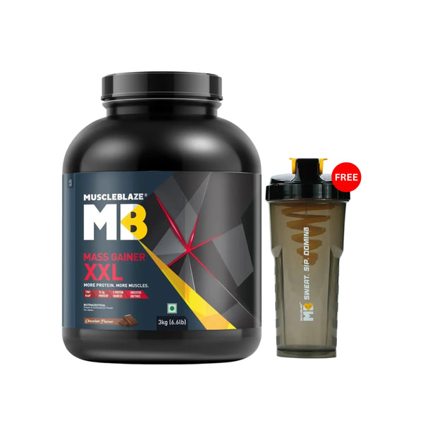 3. MuscleBlaze XXL Mass Gainer - 6.6 Lbs | Combo with Shaker (Buy 1 + Get 1)