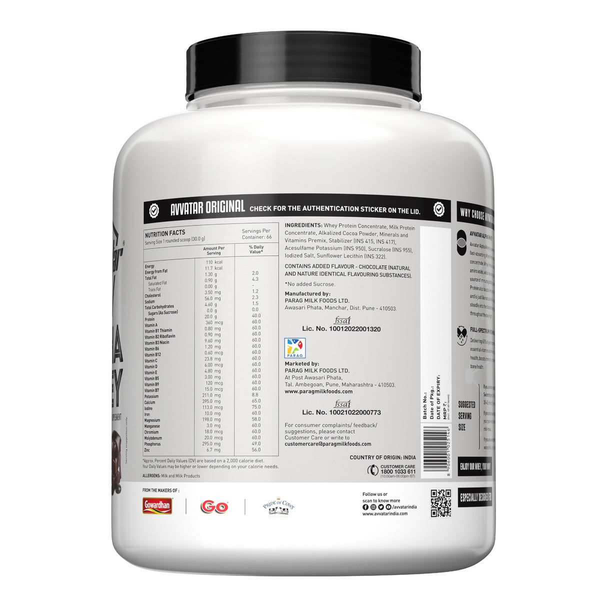 Avvatar Alpha Whey Protein 2 Kg - Nutristar