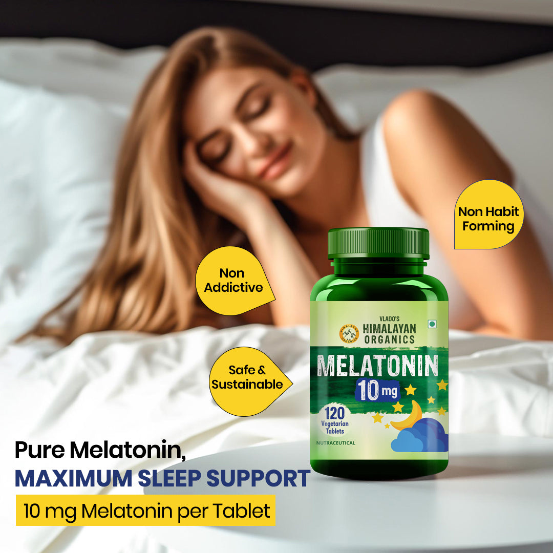 Vlado's Himalayan Organics, Melatonin, 10mg - 120 Tablets