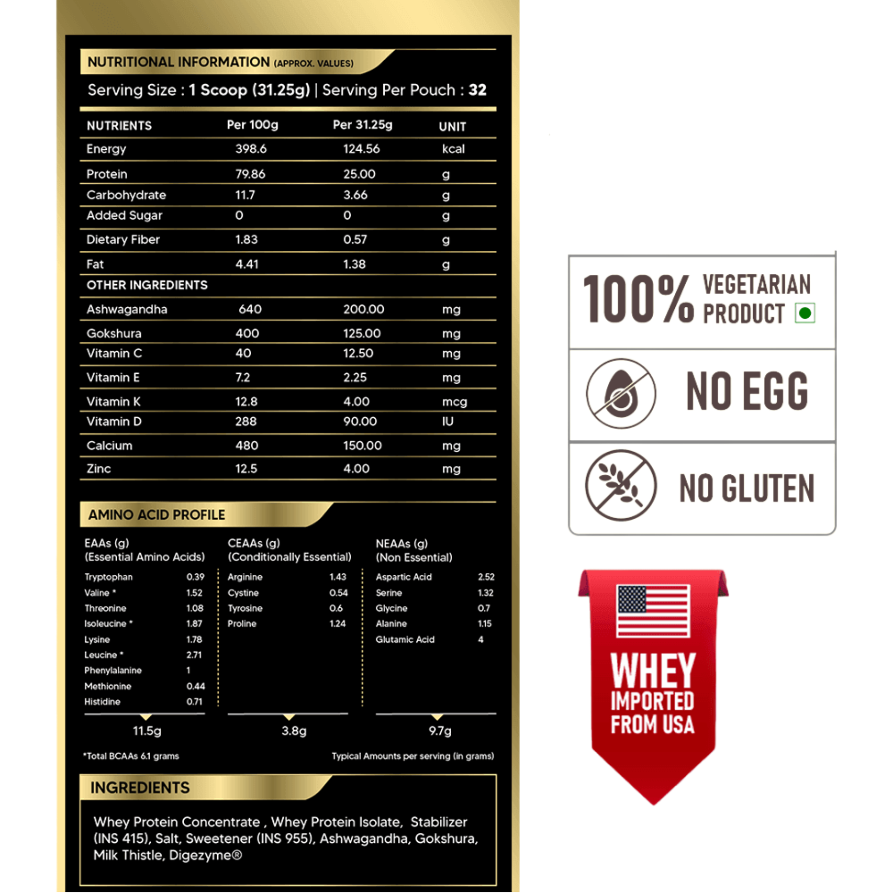 Nutristar Ultra Premium Whey Protein 1Kg - Nutristar