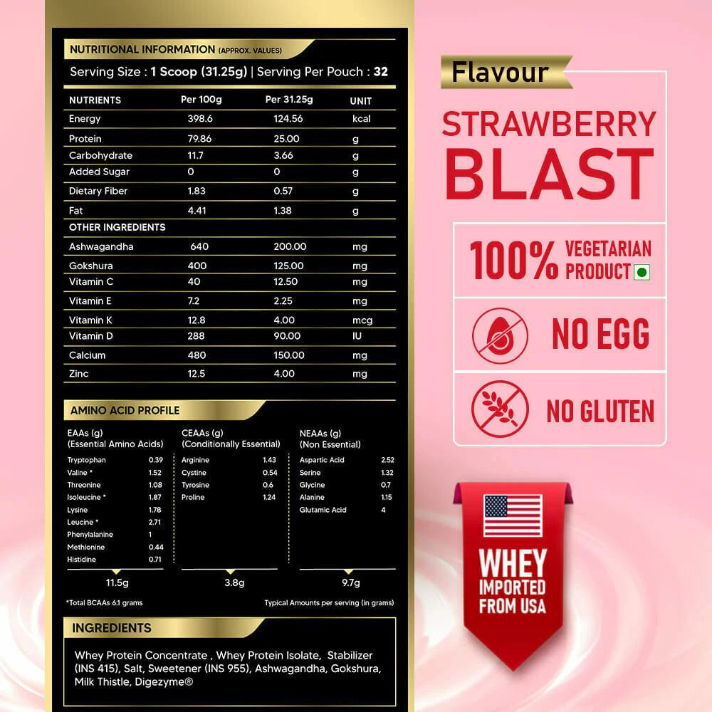 Nutristar Ultra Premium Whey Protein 1Kg - Nutristar