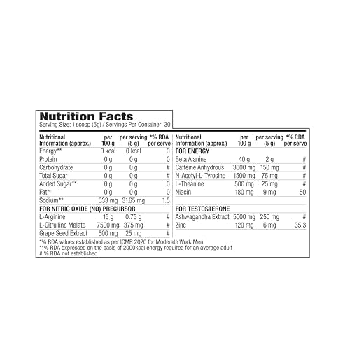 Labrada Super Charge Pre-Workout Concentrate, 150g - 30 Servings