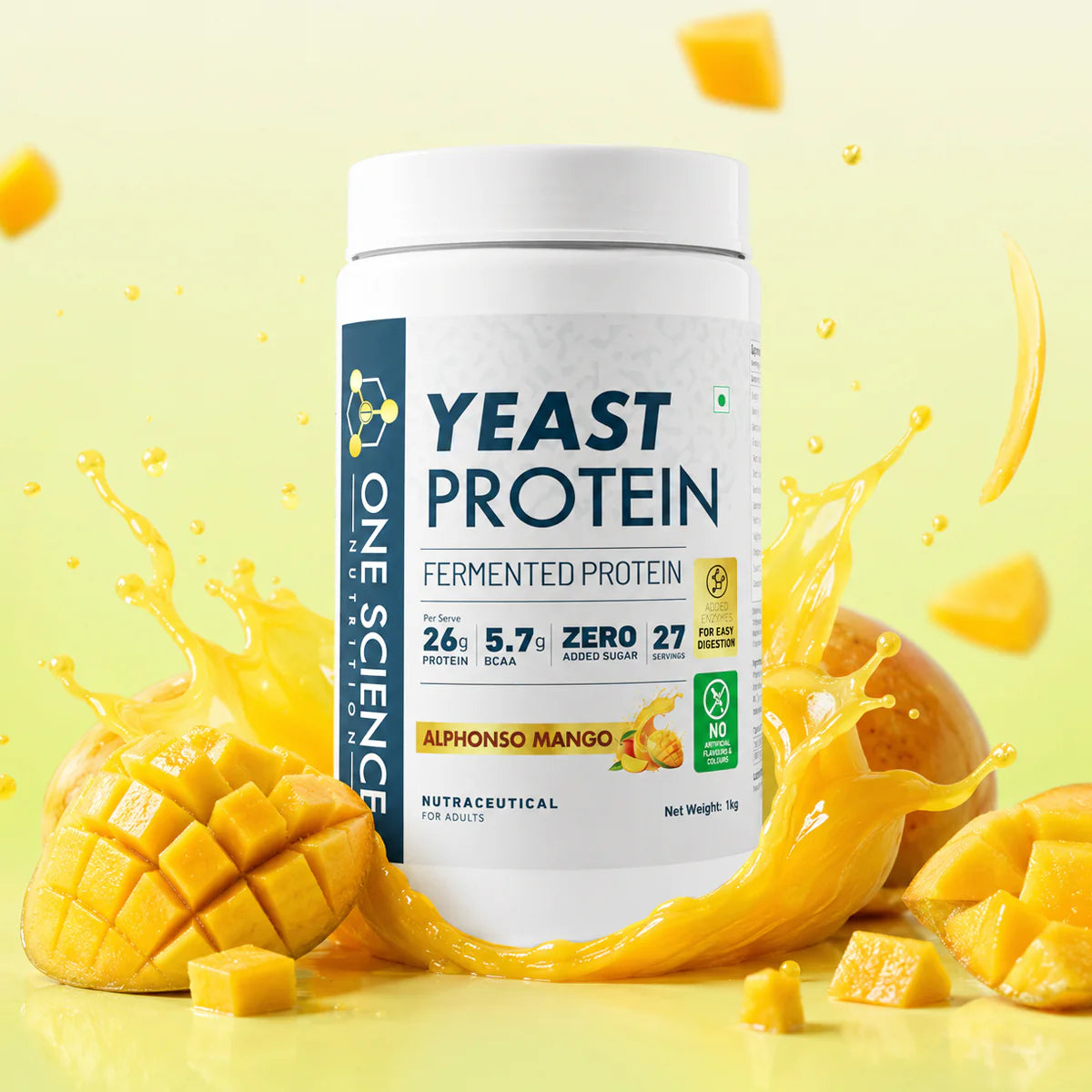 One Science Nutrition Fermented Yeast Protein Powder 1kg | 27 Servings