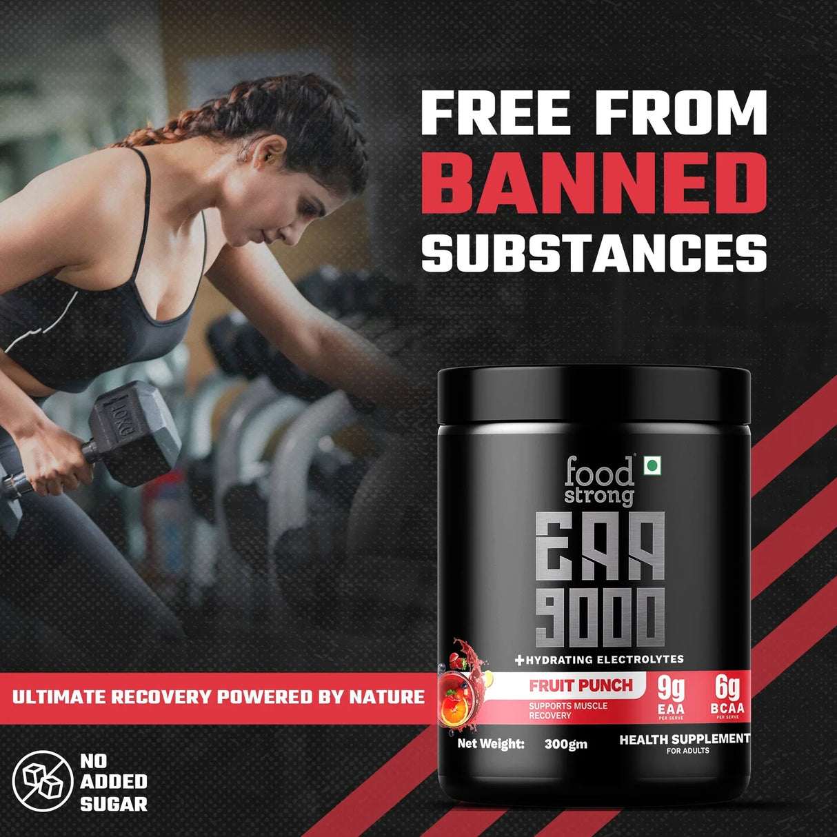 Food Strong EAA 9000 with Hydrating Electrolytes - 300 Gm