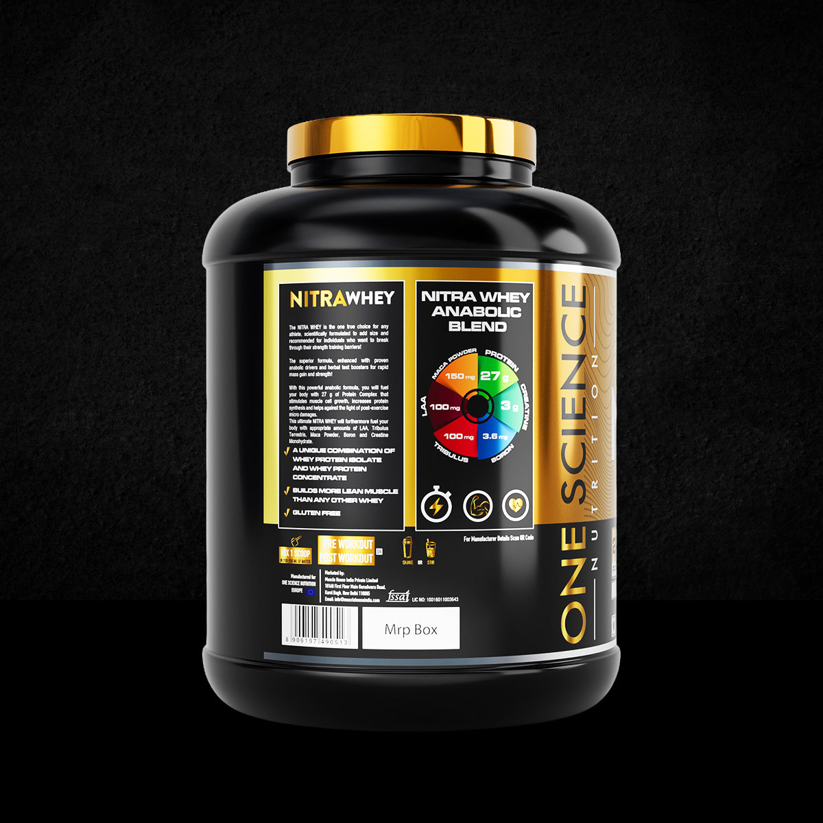 One Science Nitra Whey 4 Lbs with Multivitamins 60 Tablets