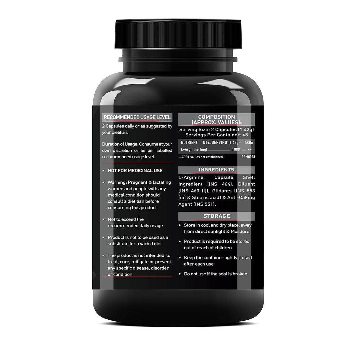 MuscleBlaze L-Arginine, 90 Capsules - Nutristar