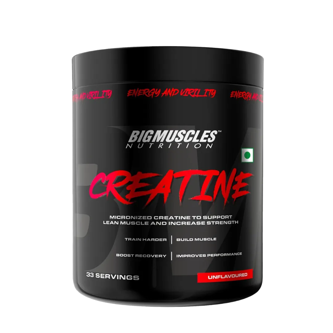 Big Muscles Nutrition Micronised Creatine Monohydrate Powder 100g - 33 Servings