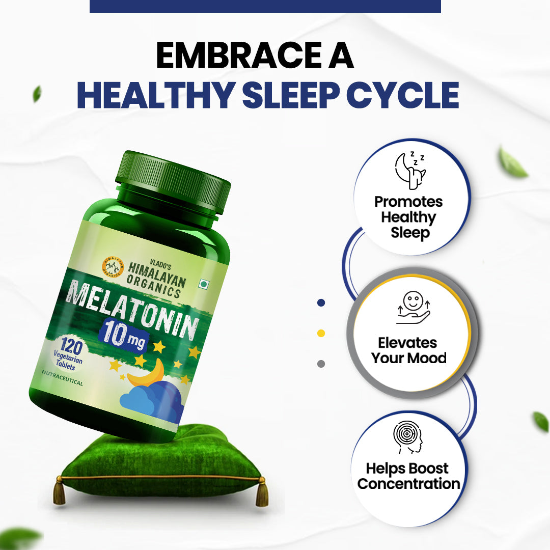 Vlado's Himalayan Organics, Melatonin, 10mg - 120 Tablets