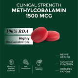 Vlado's Himalayan Organics Vitamin B12 1500mcg Tablets | 120 Veg Tablets | Methylcobalamin Supplement