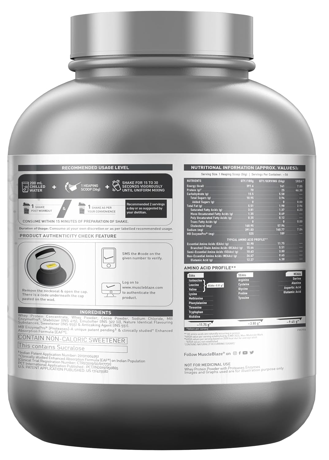 MuscleBlaze Biozyme Performance Whey - 4.4 Lbs - Nutristar