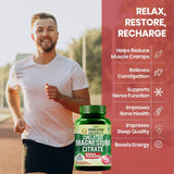 Vlado's Himalayan Organics Magnesium Citrate 1000mg | 60 Veg Capsules | Muscle Relaxation & Sleep Support