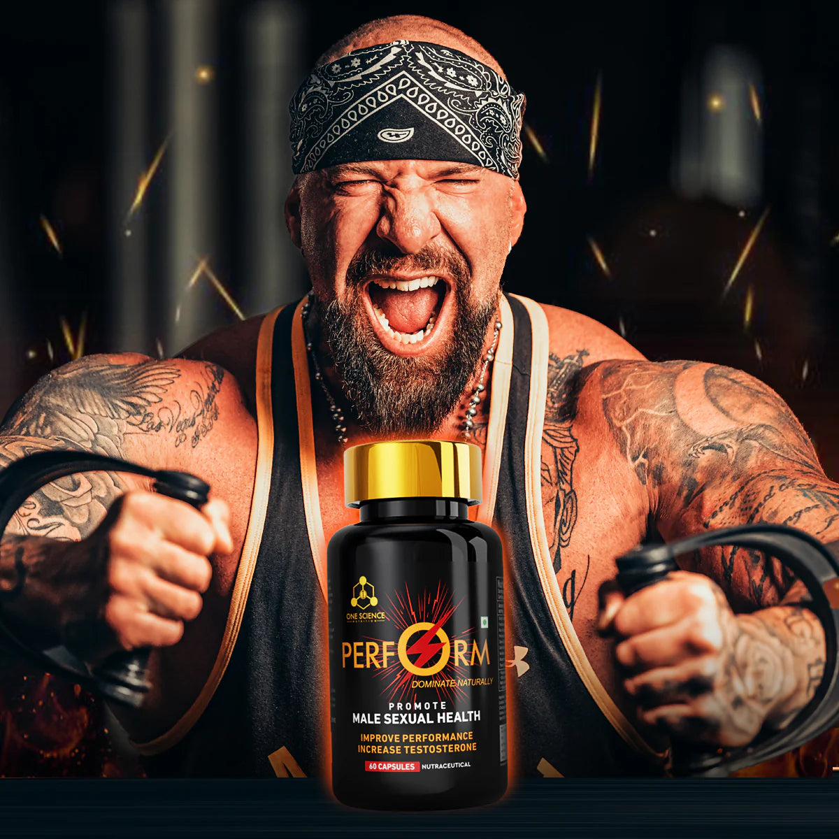 One Science Perform Testosterone Booster & Male Vitality | 60 Capsules