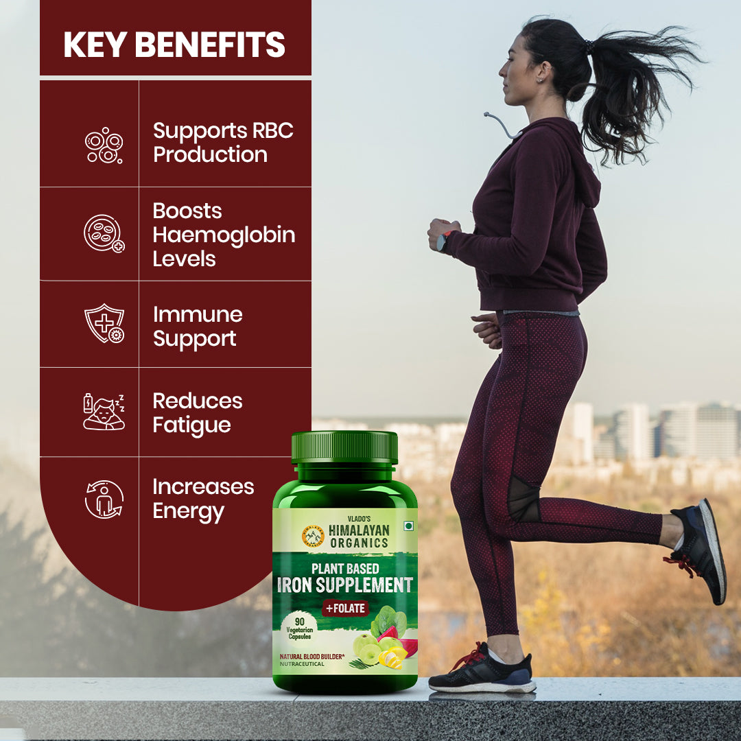 Vlado's Himalayan Organics, Plant Based Iron with Folate - 90 Capsules