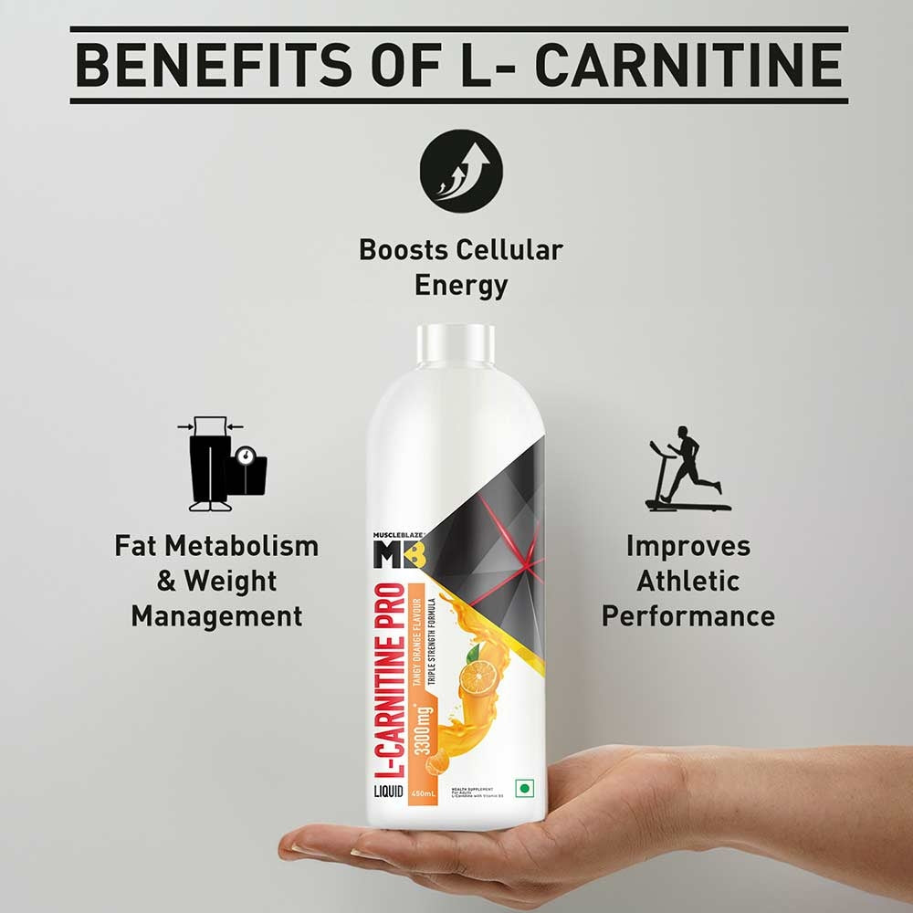 MuscleBlaze Liquid L-carnitine Pro -Triple Strength Formula, 3300 Mg - 30 Servings - Nutristar